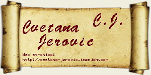 Cvetana Jerović vizit kartica